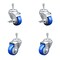 Service Caster 3.5 Inch SS Blue Polyurethane Swivel 10mm Threaded Stem Caster Brakes, 2PK SSTS20S3514-PPUB-BLUE-TLB-M1015-2-S2 - alternate 1
